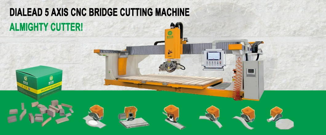 Dialead Italy Costantino Program Software 5 Axis CNC Bridge Cutting Machine for Marble, Quartz, Kitchen Countertop for America