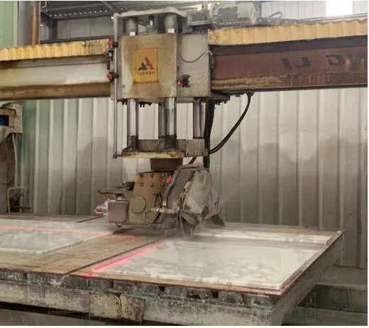 Monoblock Automatic CNC Stone Cutting Machine Bridge Saw Tilting Head Chamfering Supplier